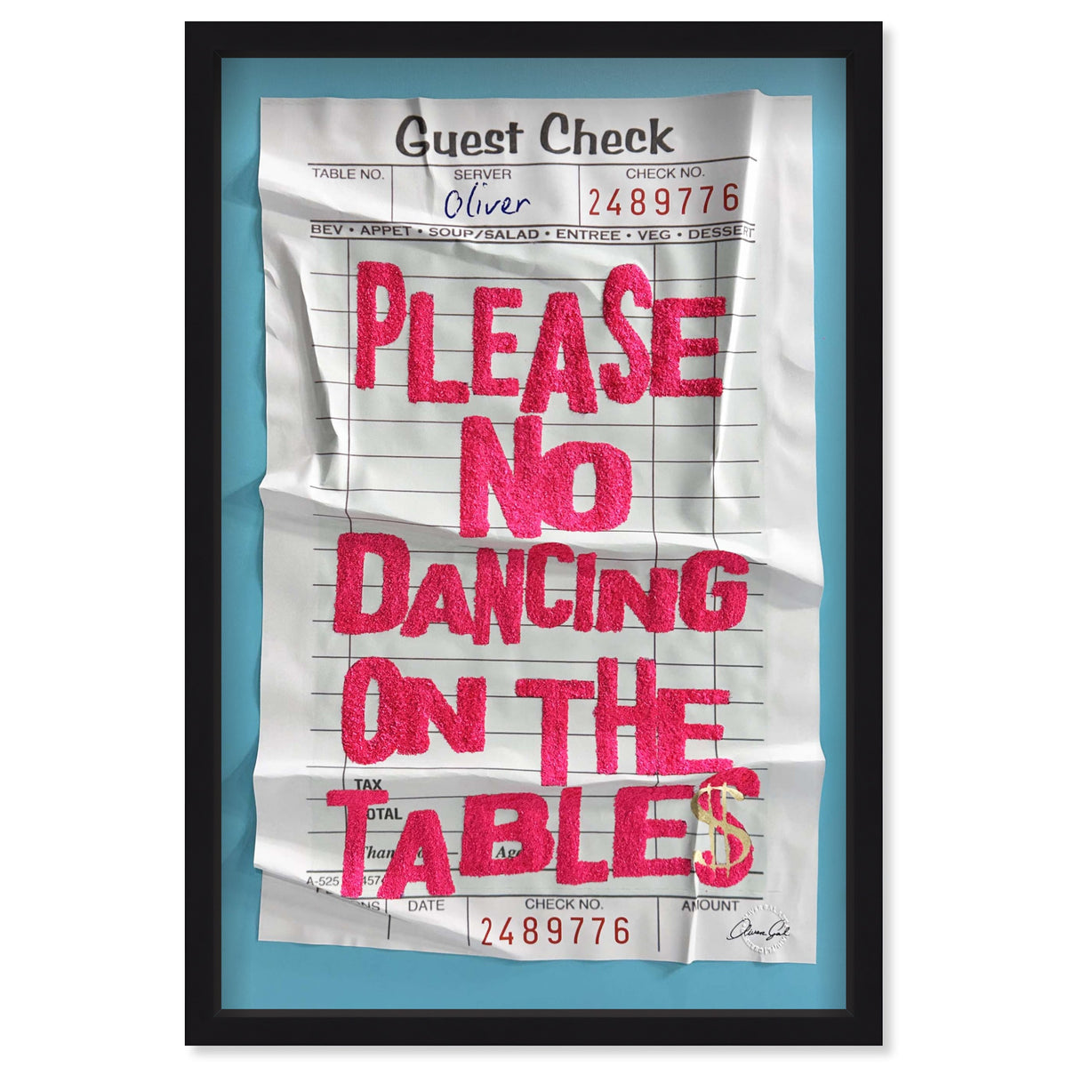Dancing Pink Check Please