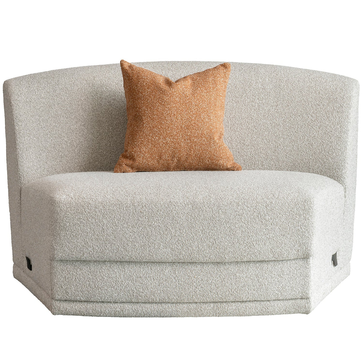 Modern Boucle Fabric Modular Armless 1 Seater Sofa CURVA
