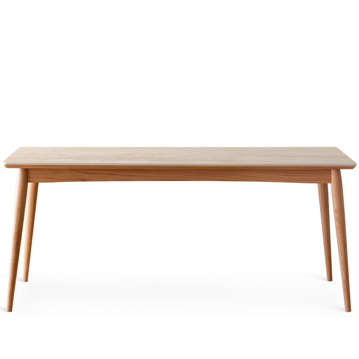 Scandinavian Oak Wood Sintered Stone Dining Table GREEN