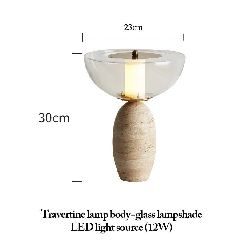 Mariven Travertine Table Lamp