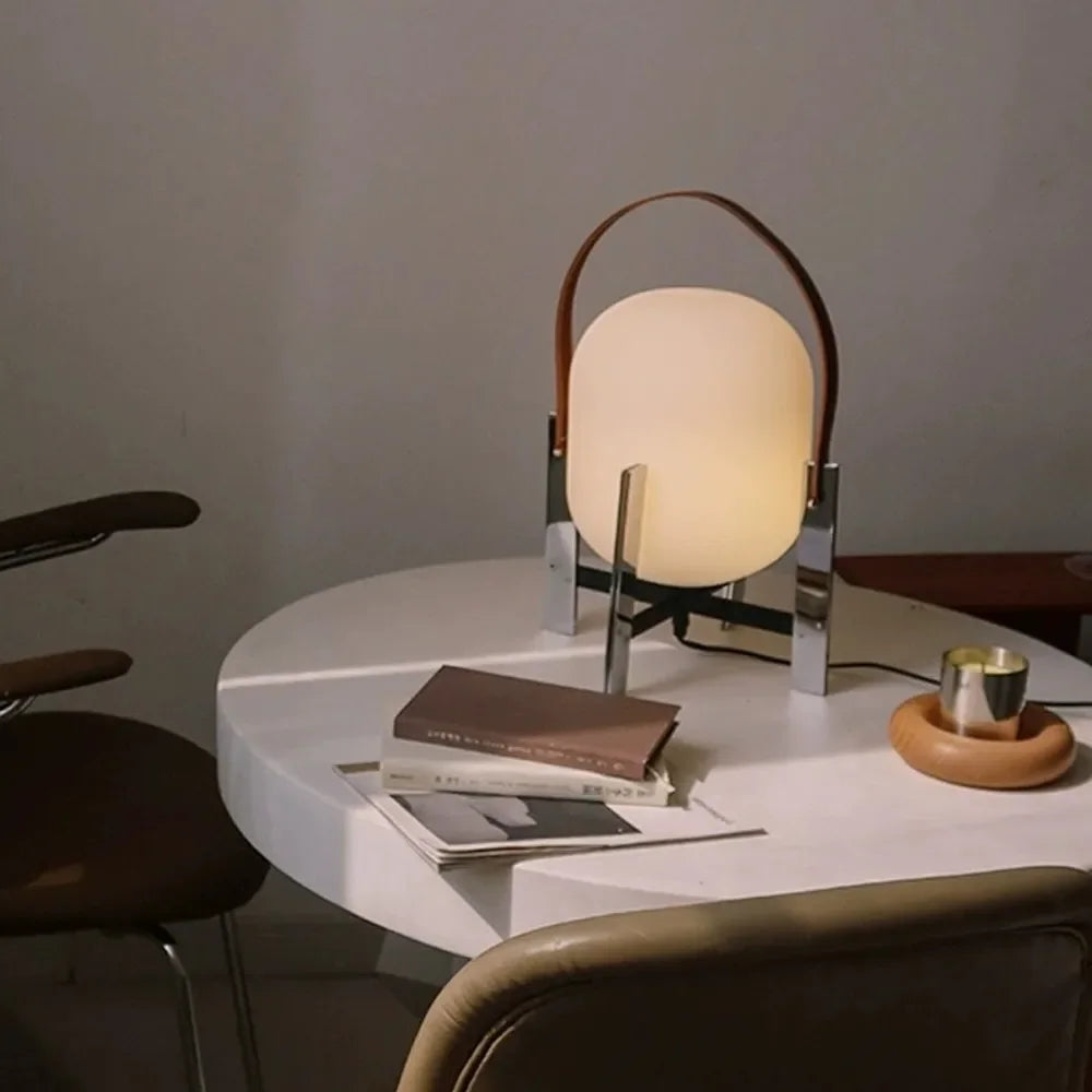 Luzia Leather Table Lamp