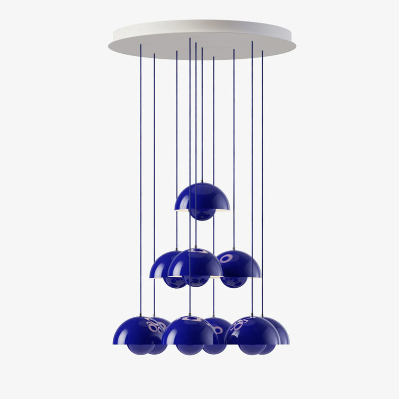 Duo Dome Ten-Light Chandelier