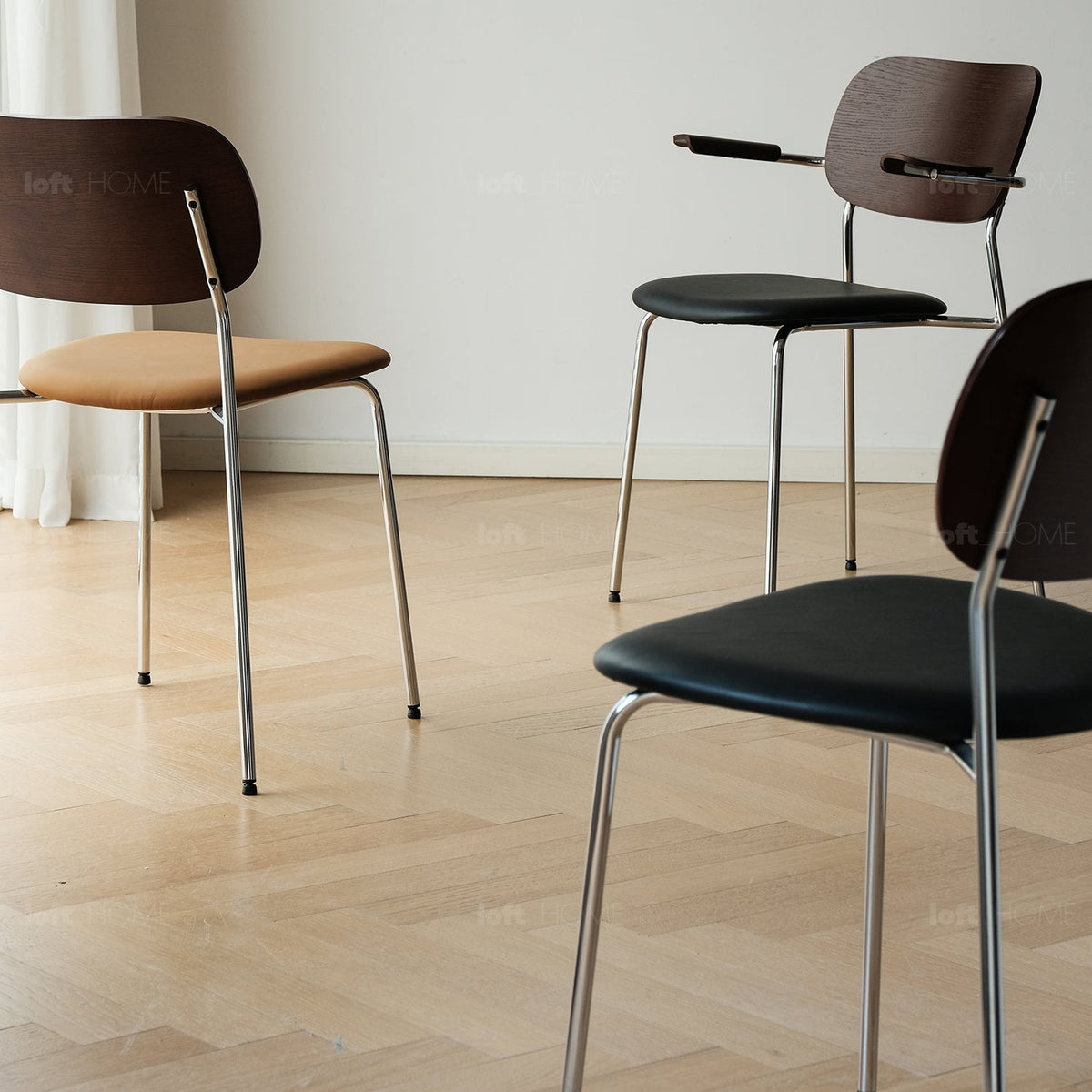Bauhaus PU Leather Dining Chair NIKA