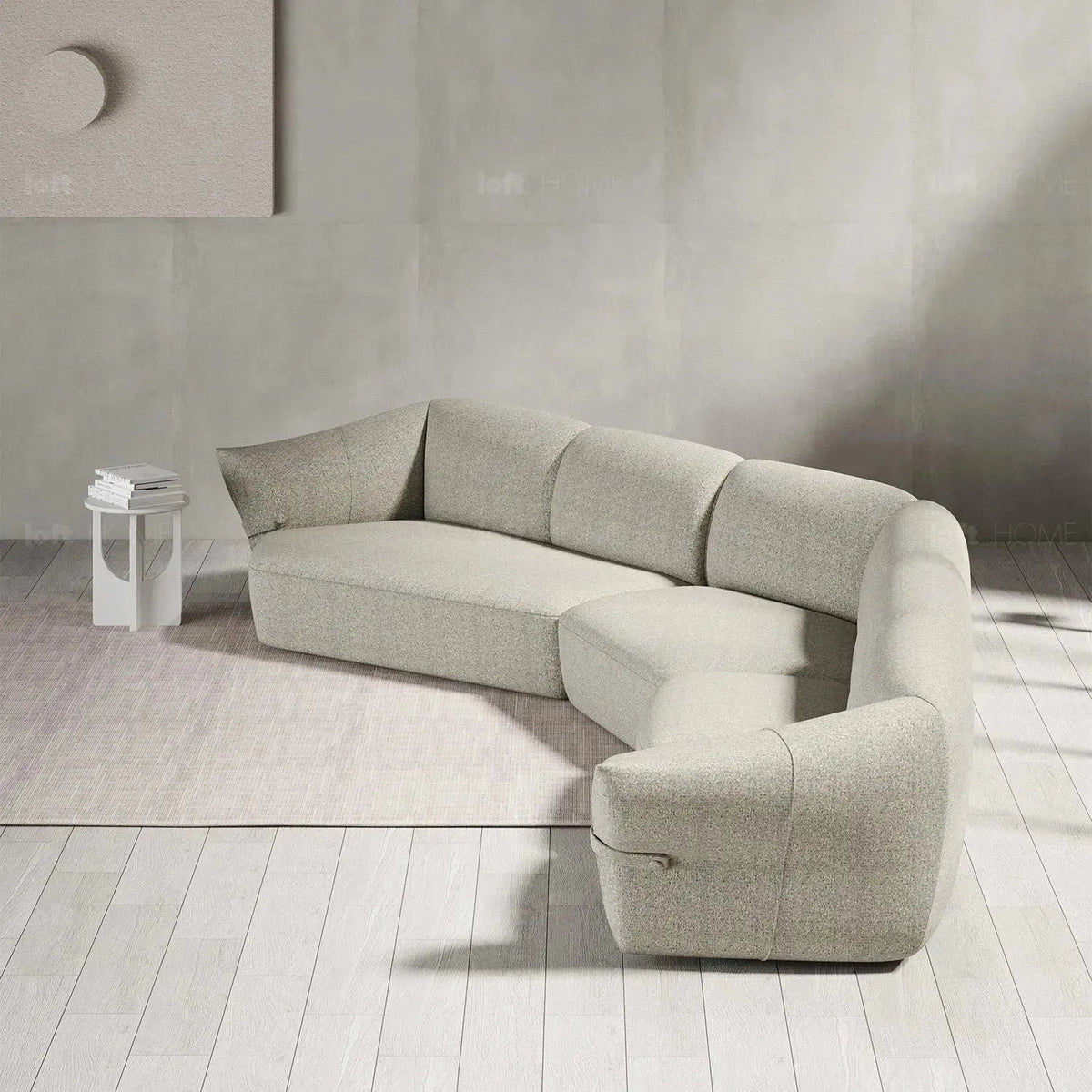 Modern Mixed Weave Fabric Modular Armless 1 Seater Sofa PETALS