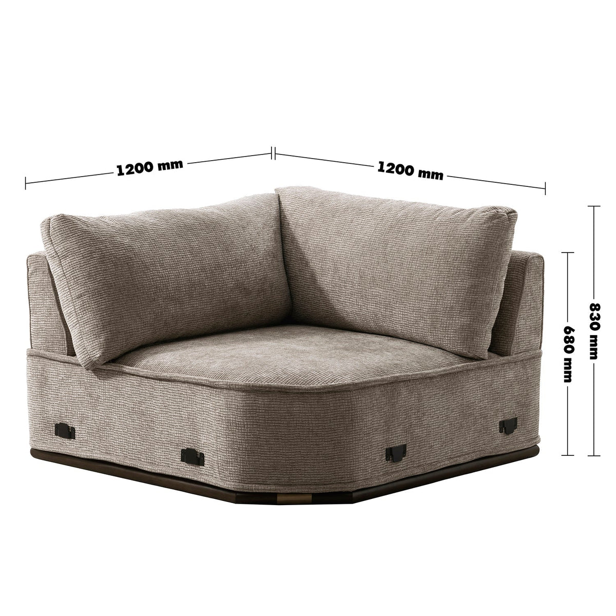 Modern Corduroy Velvet Fabric Modular Joint Connection 1 Seater Sofa CORDY