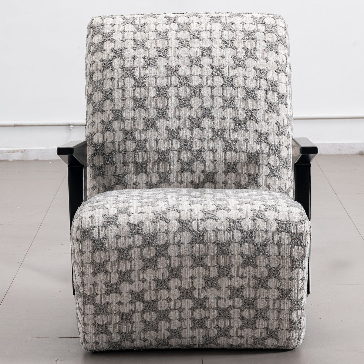 Modern Mixed Weave Fabric 1 Seater Sofa Chair SLANT