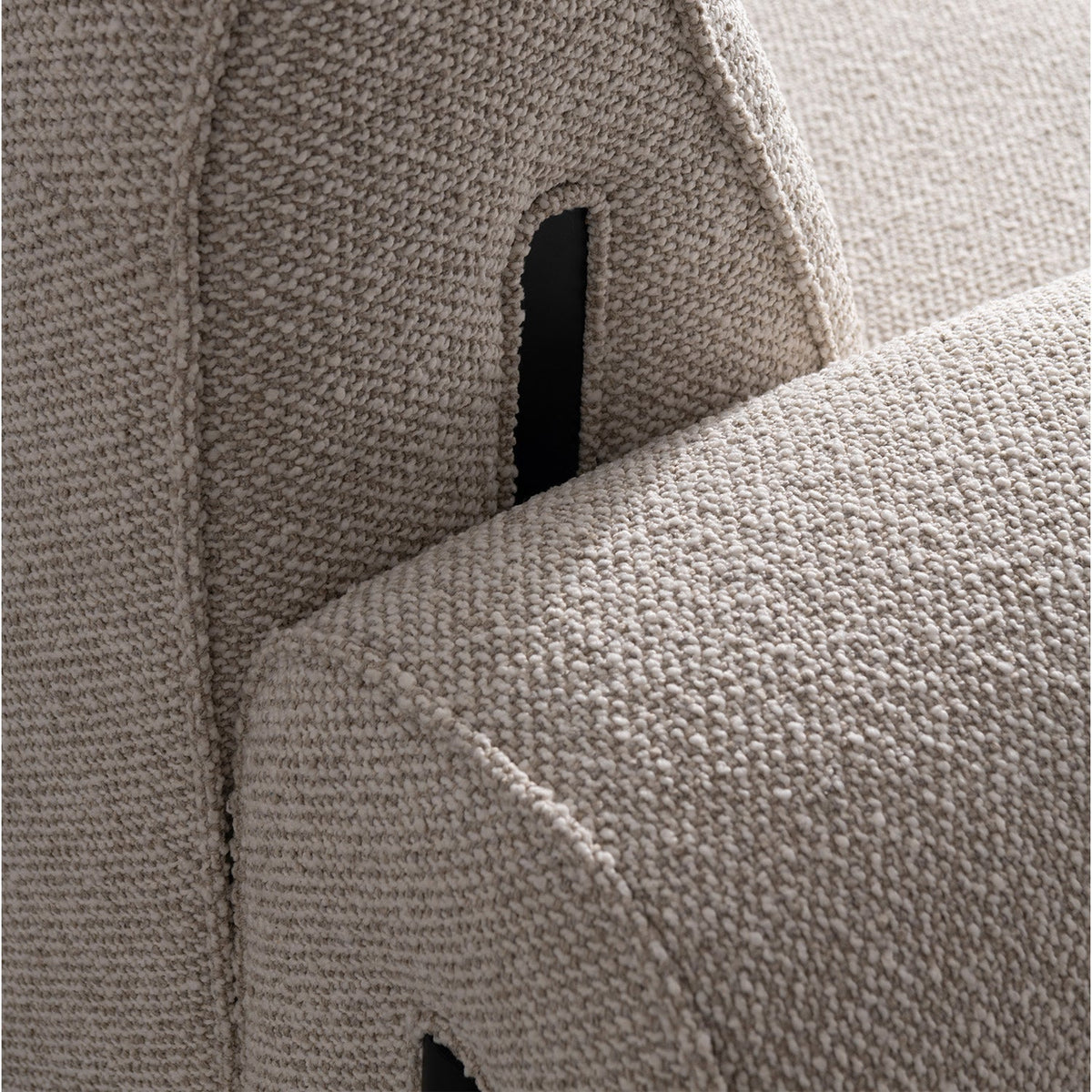 Minimalist Boucle Fabric Modular L Shape Sectional Sofa COLLE 4+L