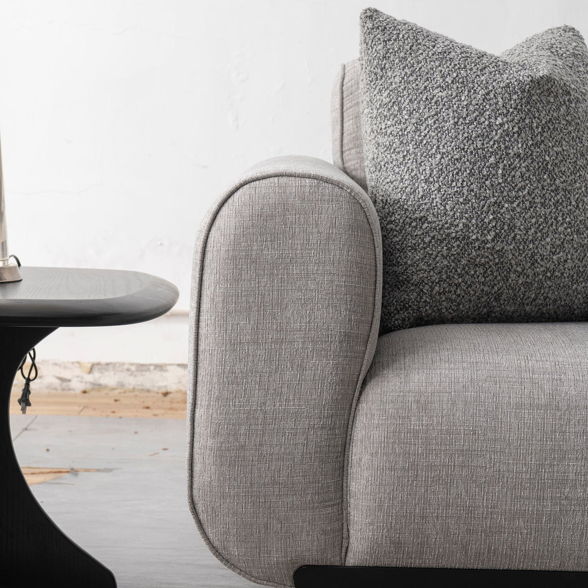 Modern Mixed Weave Fabric 2 Seater Sofa GRIDDY
