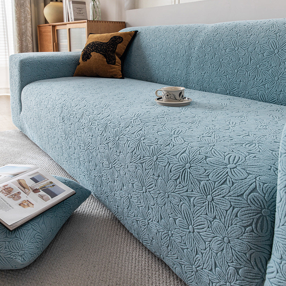 Floral Jacquard Sofa Slipcover