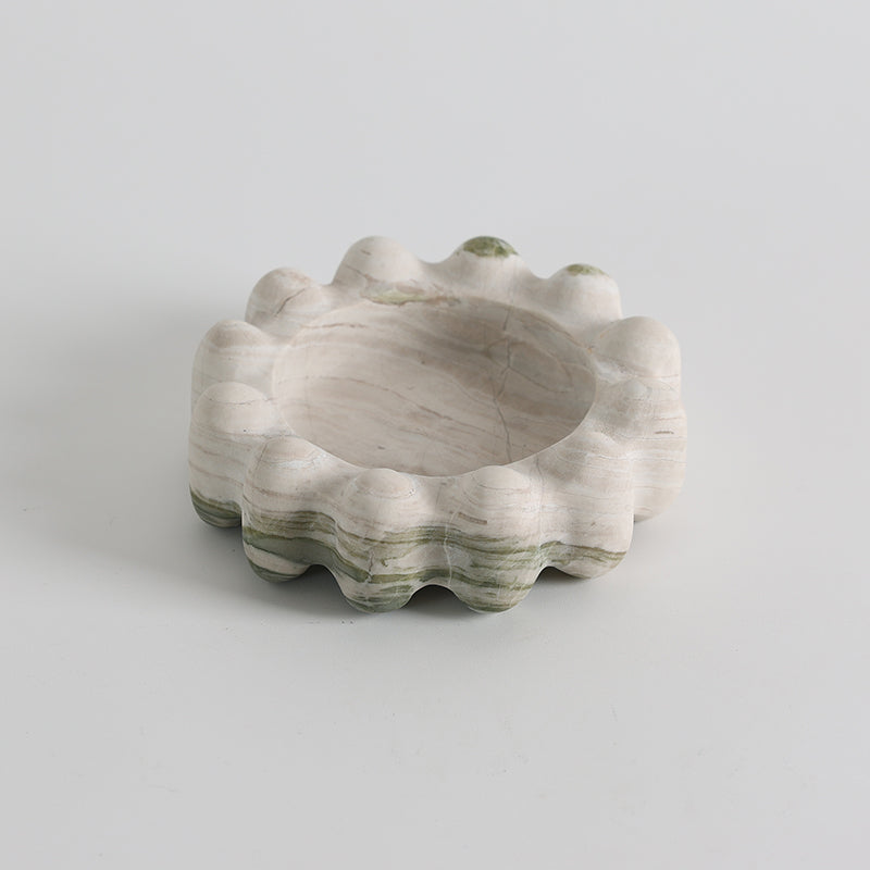 Scalloped Marble Catchall Dish