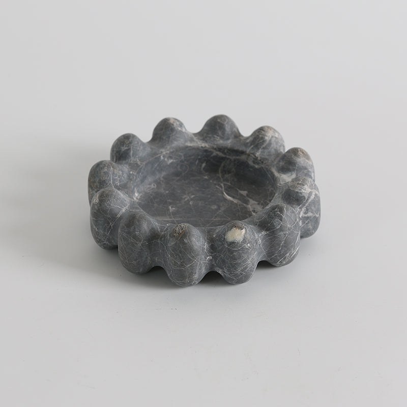 Scalloped Marble Catchall Dish