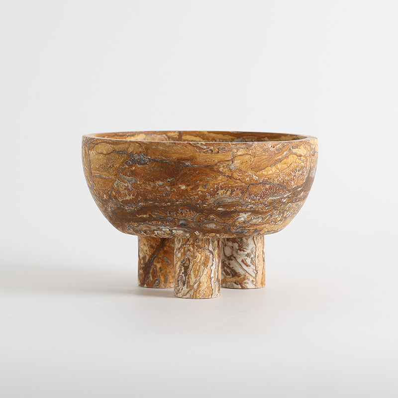 Tuscan Marble Footed Bowl