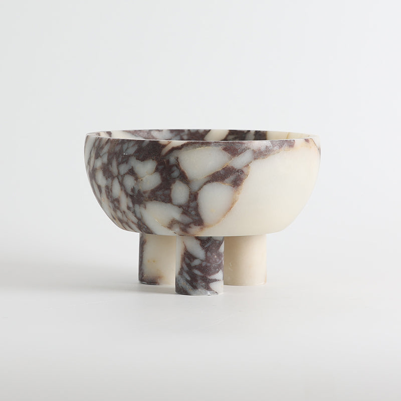 Tuscan Marble Footed Bowl
