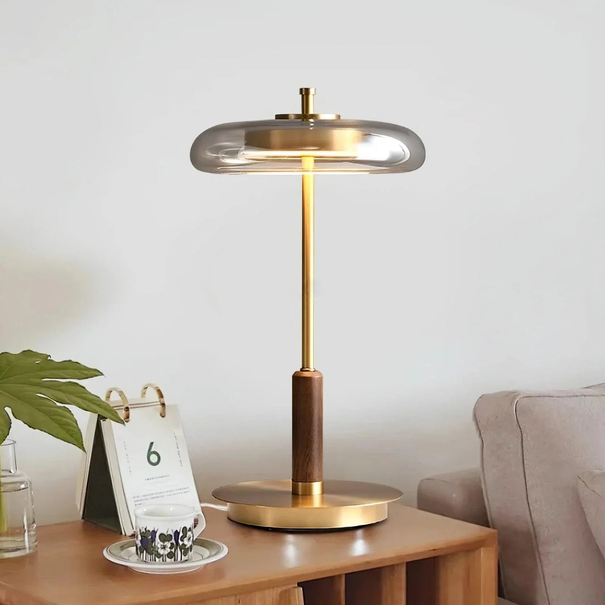 Clarté Nocturne Glass Table Lamp