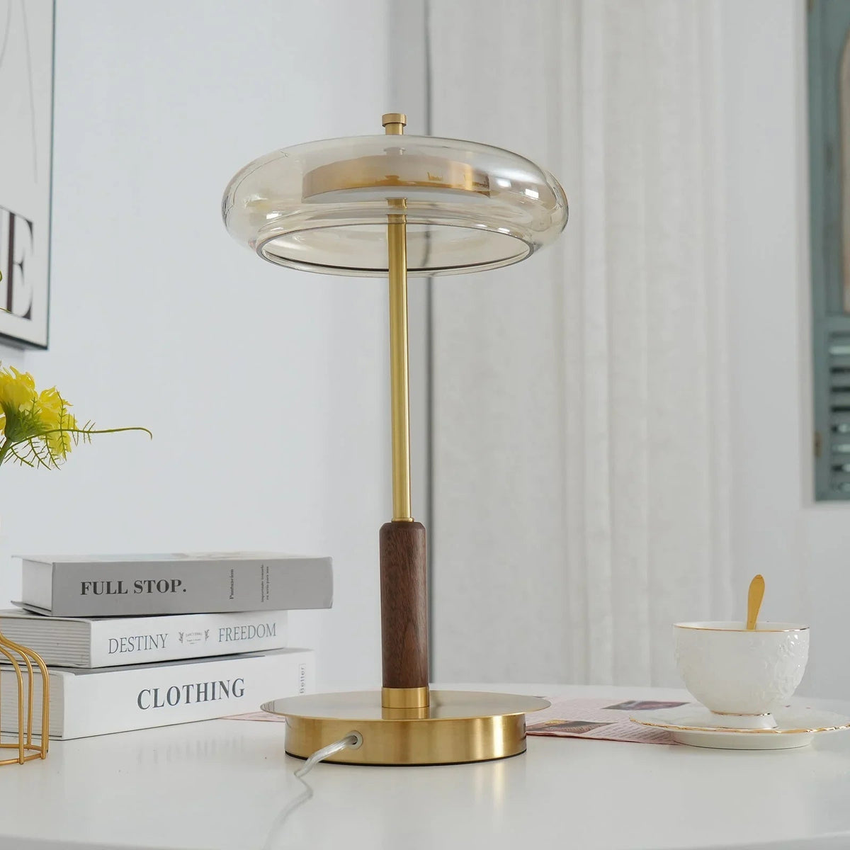 Clarté Nocturne Glass Table Lamp