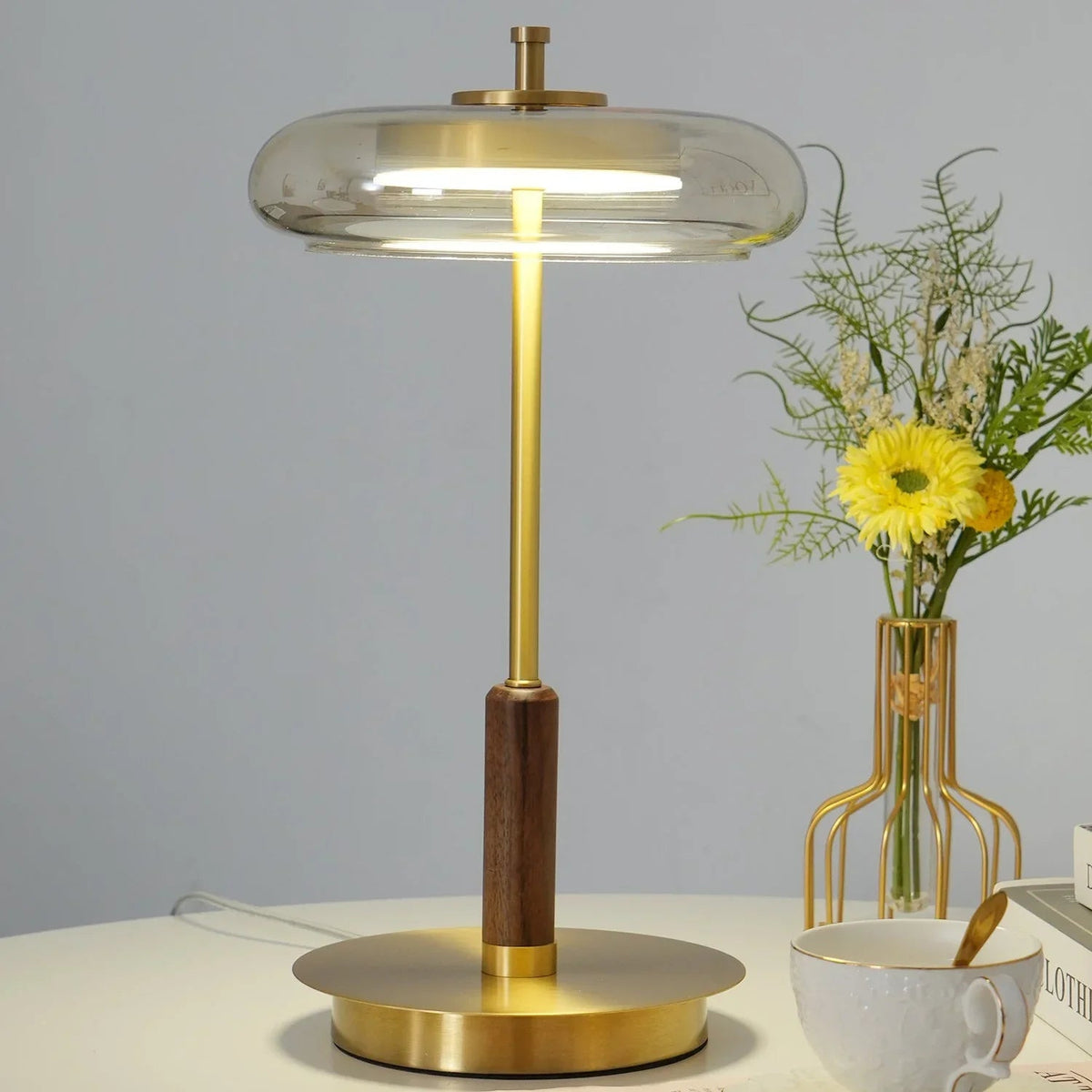Clarté Nocturne Glass Table Lamp