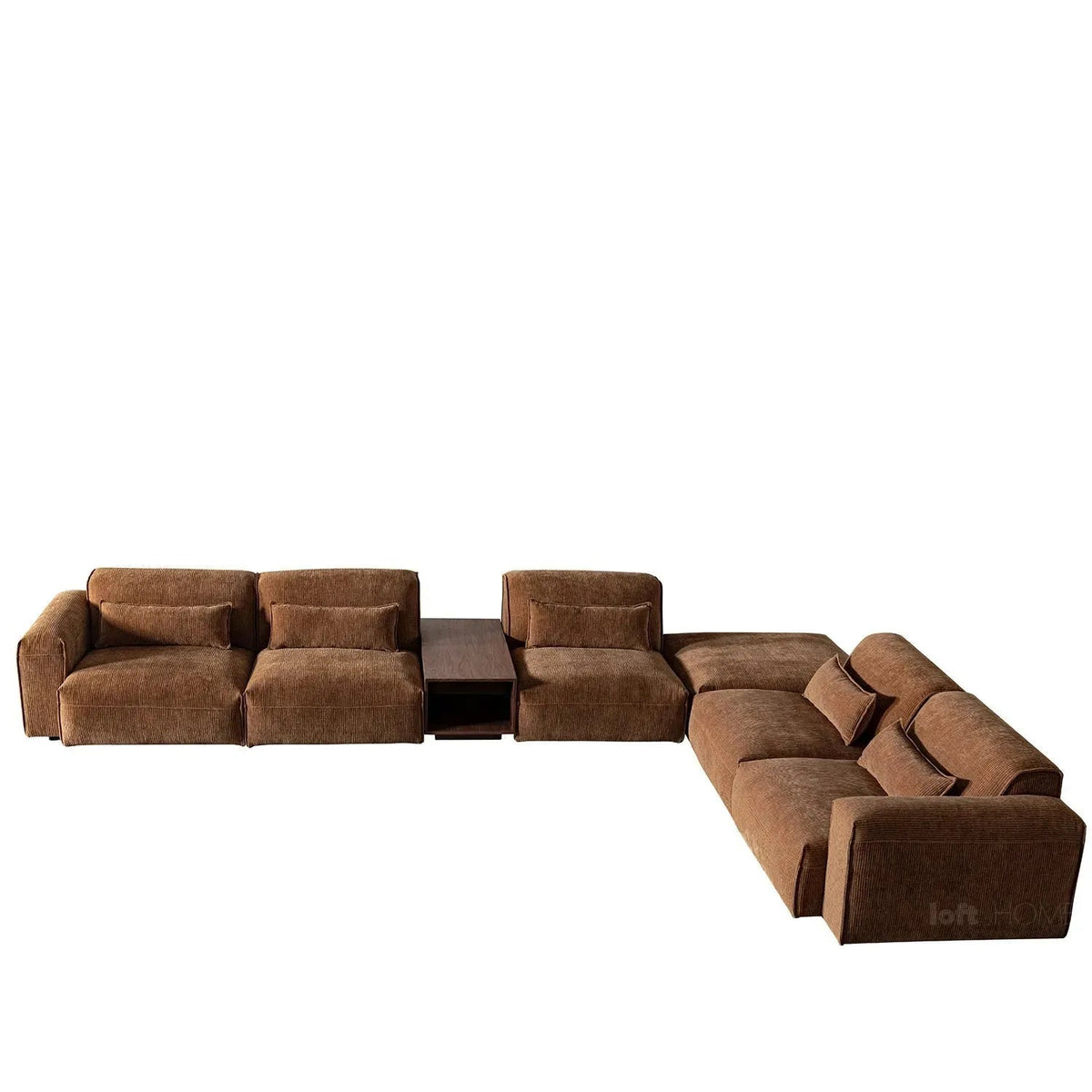 Modern Corduroy Velvet Fabric Modular Armless 1 Seater Sofa OPERA