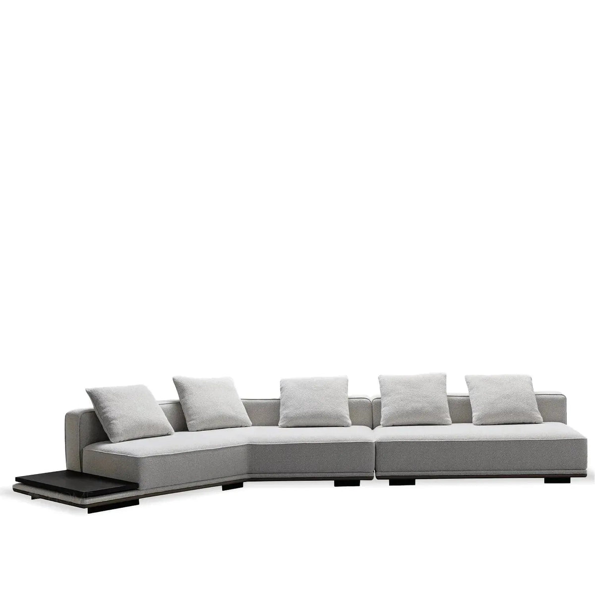 Minimalist Mixed Weave Fabric Modular L Shape Sectional Sofa ELEGANZA 3+L