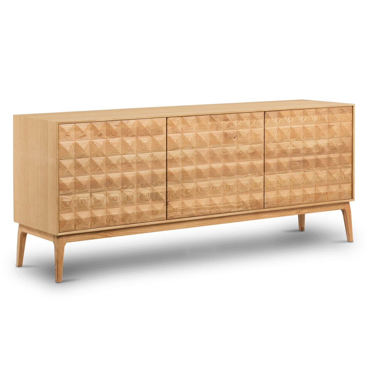 Abbie 71" Oak Sideboard, grain and finish close up