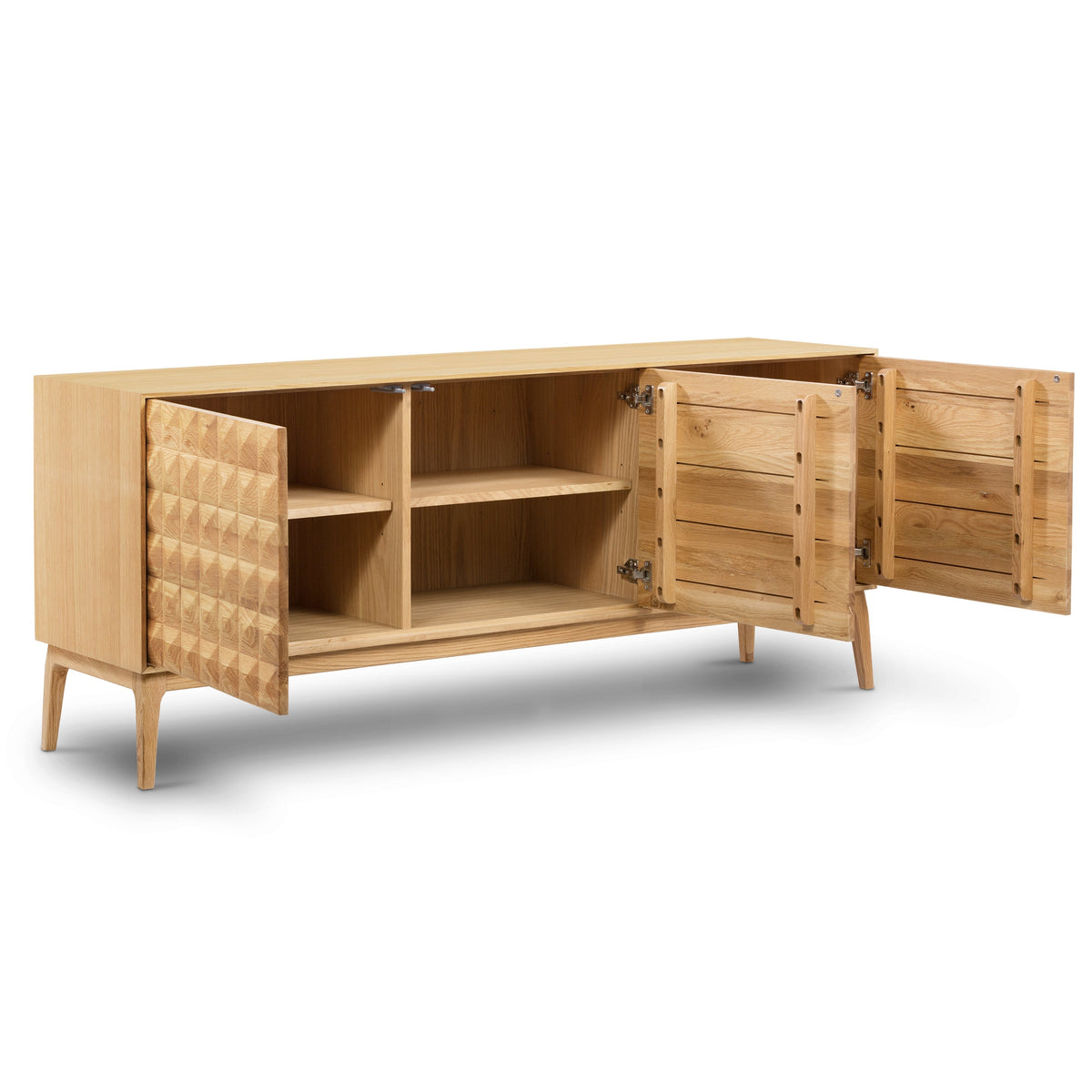 Abbie 71" Oak Sideboard, handle and hardware detail