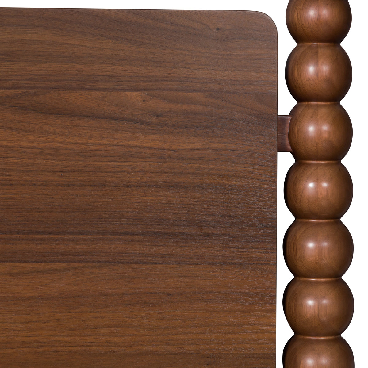 Aberdeen Walnut Bed, King, slat and base detail