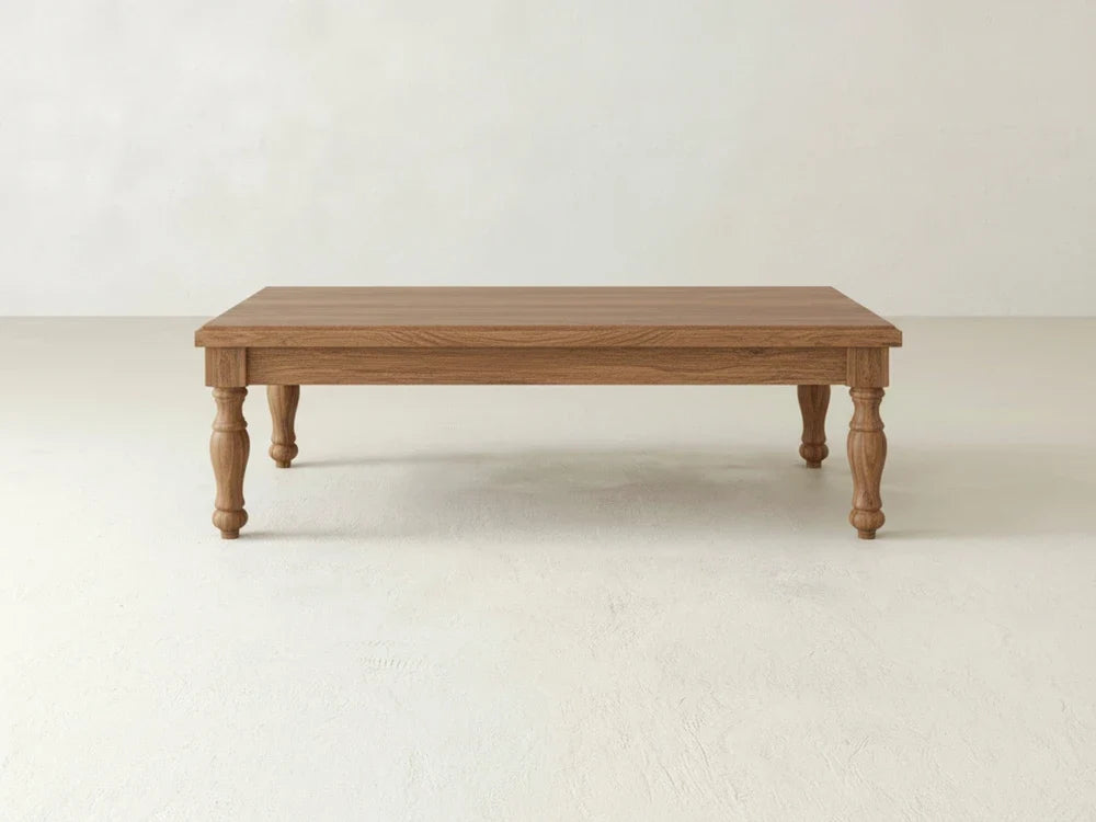 Abigail Coffee Table, Almond on Oak, main studio shot
