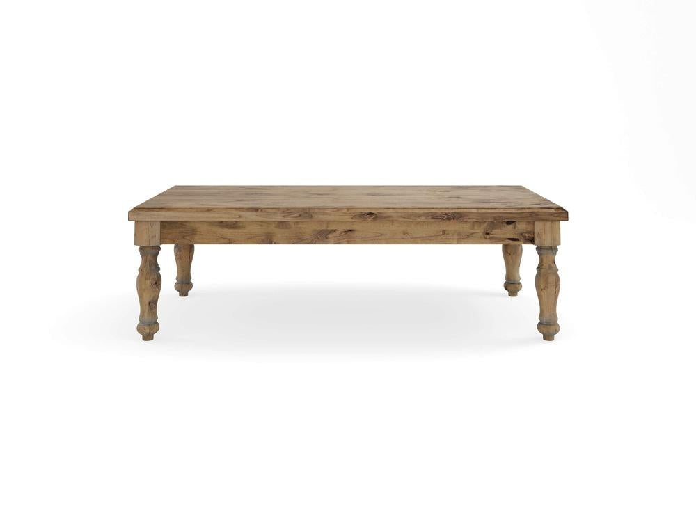 Abigail Coffee Table, Harvest Wheat on Alder, full tabletop view