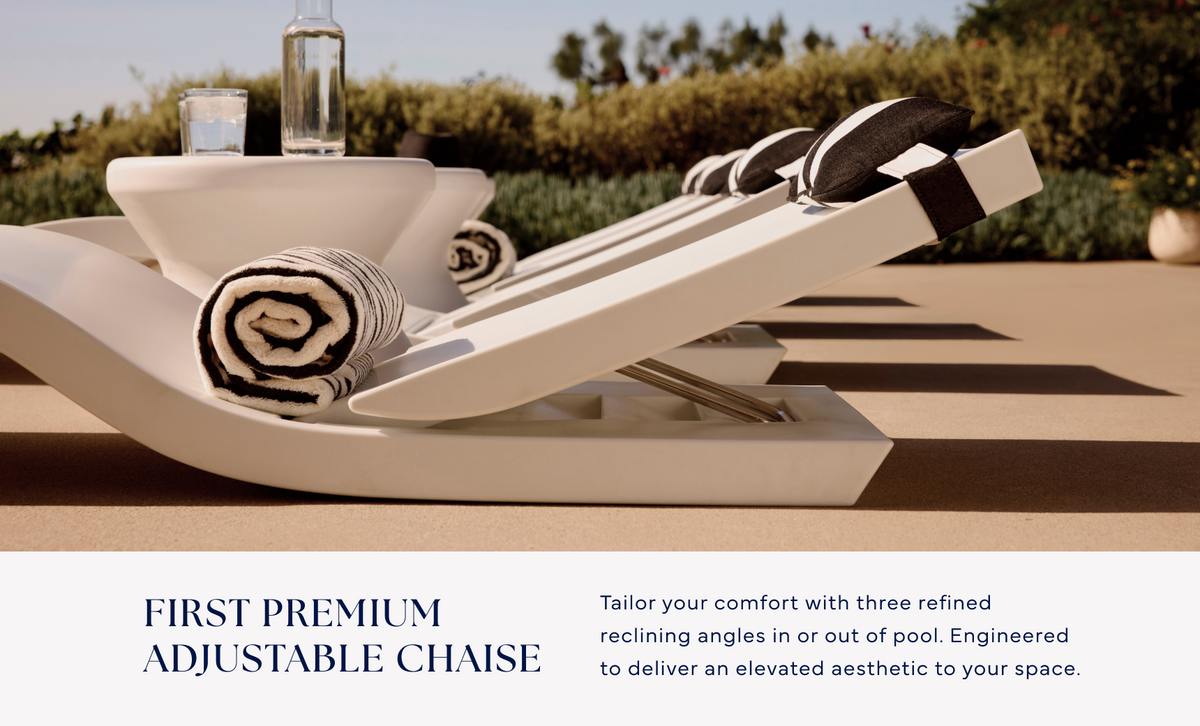 Adjustable Chaise, styled poolside