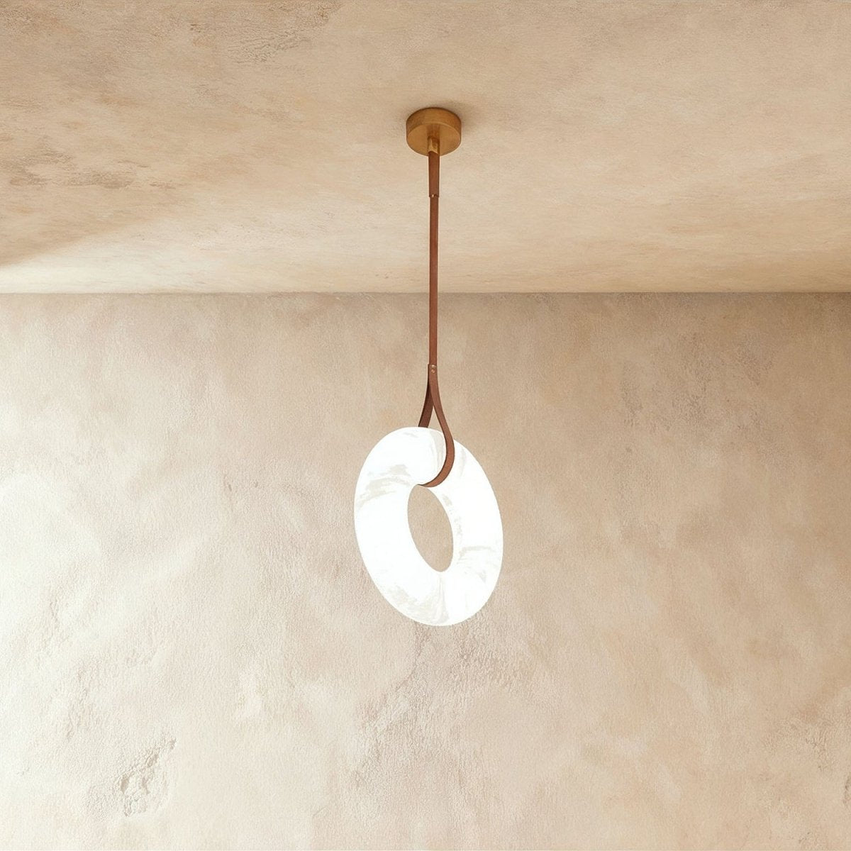Aktis Alabaster Pendant Light, second shade and diffuser detail