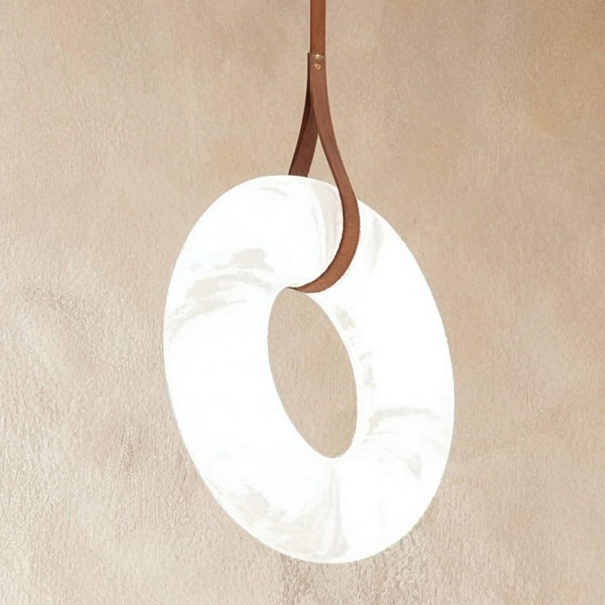 Aktis Alabaster Pendant Light, second cord and ceiling canopy detail