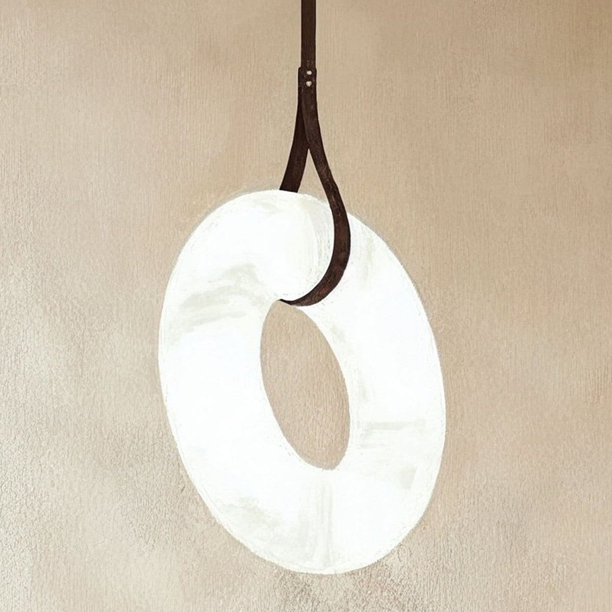Aktis Alabaster Pendant Light, second glow and light quality close up