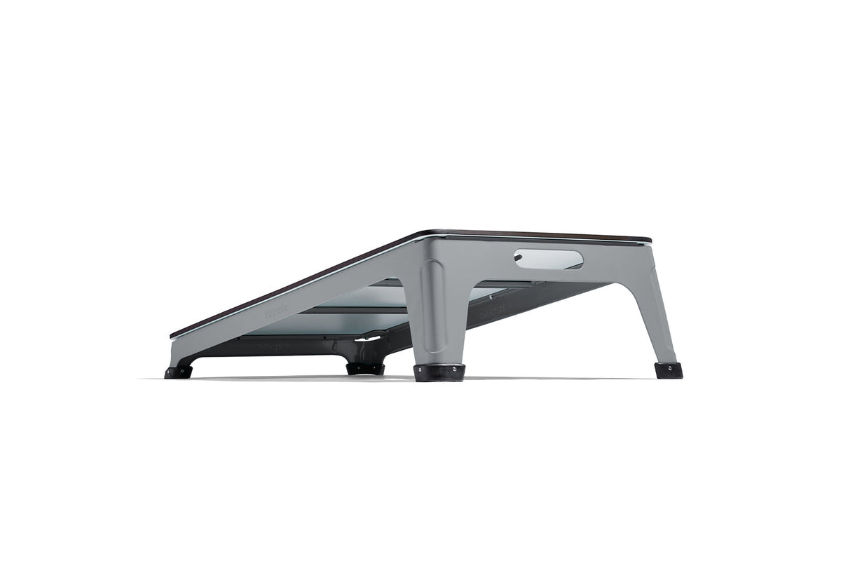 All-Weather Cornhole Set, grey, angled three quarter view