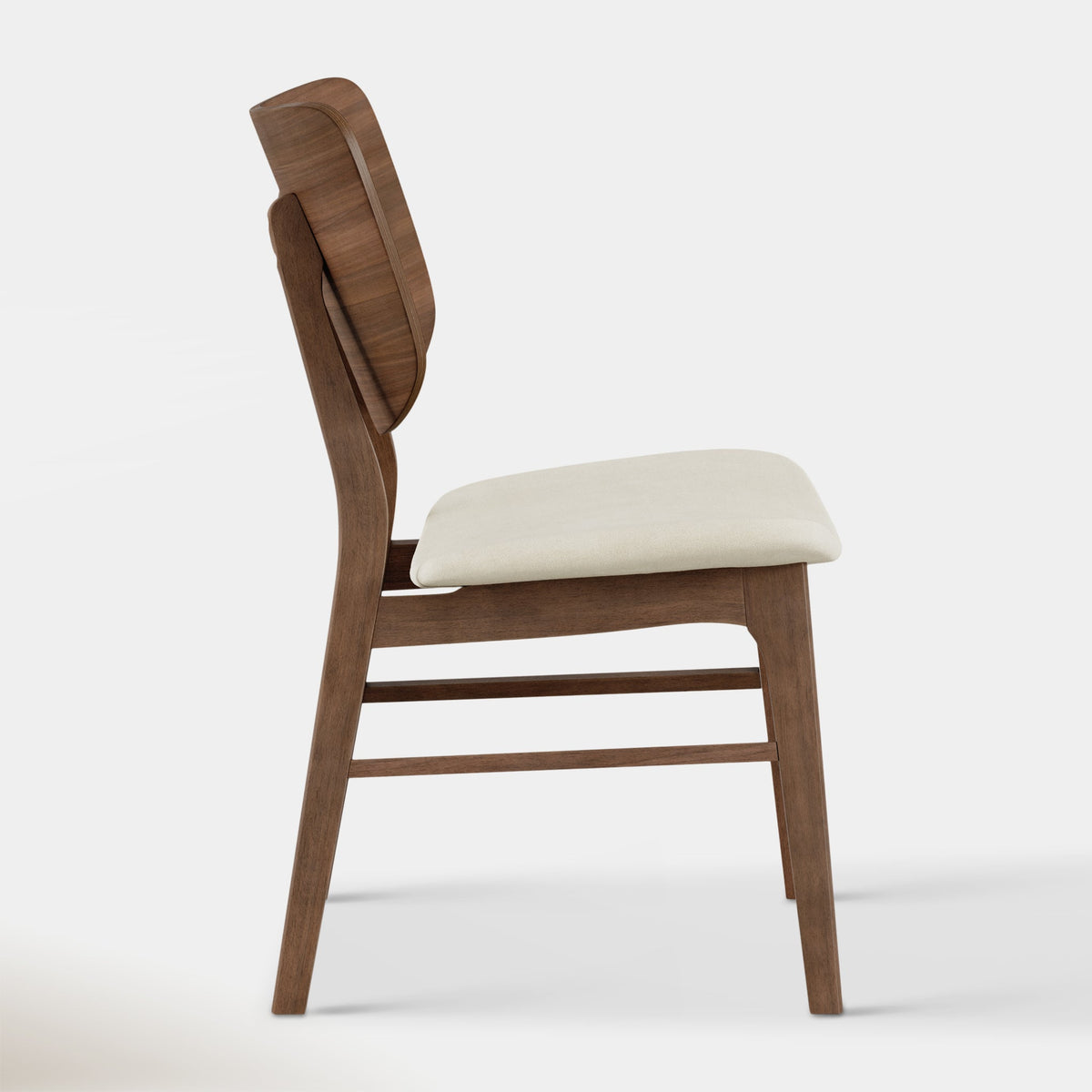 Anders Dining Chair - Beige & Walnut
