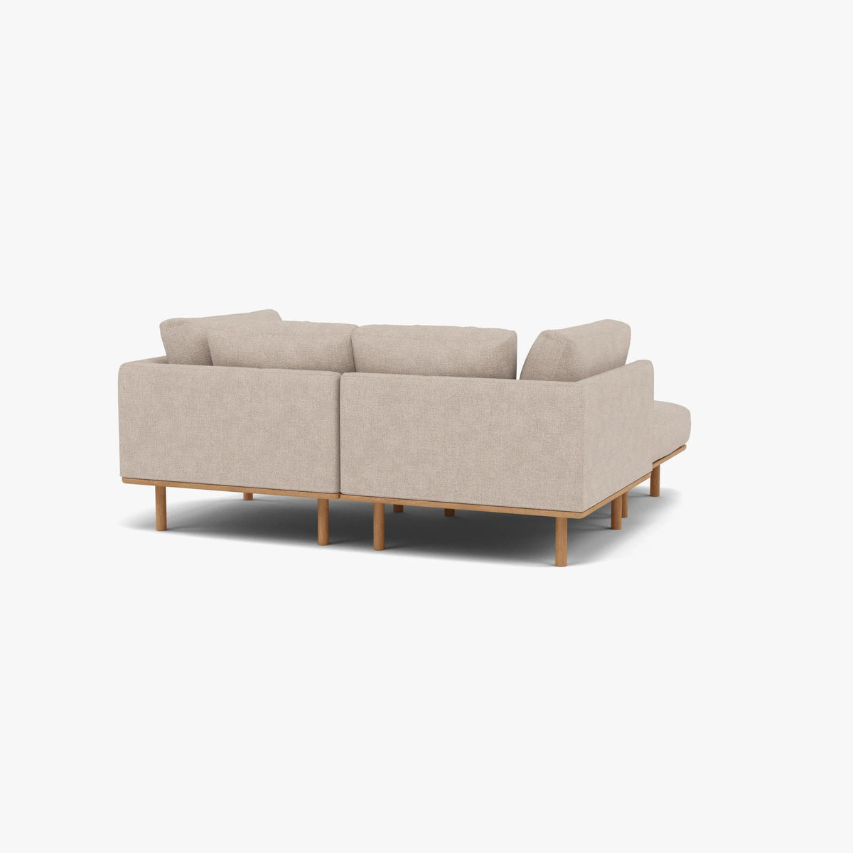 Anika Modular 2-Seater Chaise, Ivory Beige, seat depth detail