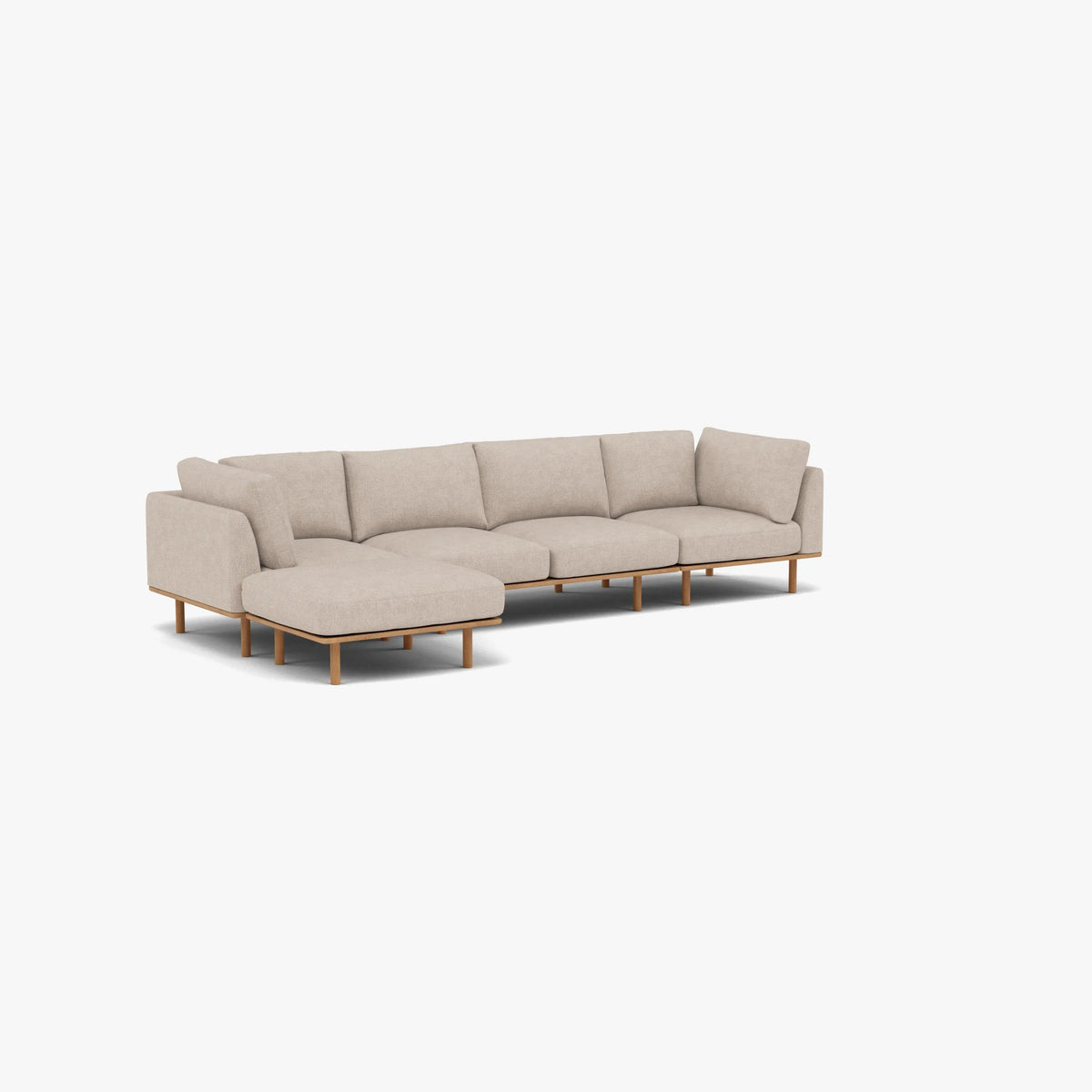 Anika Modular Sofa, ivory beige, fabric texture close up