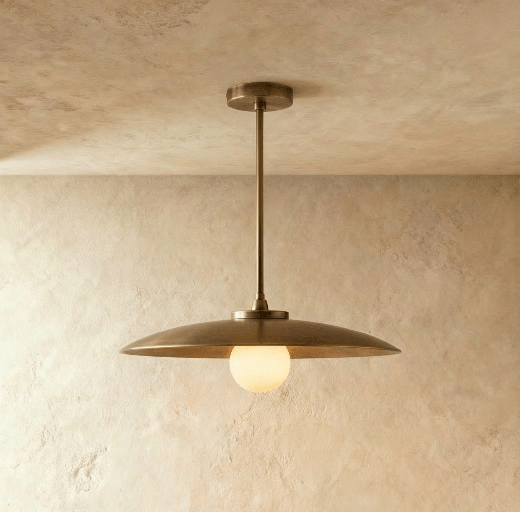 Apsis Metal Pendant Light, full fixture front view