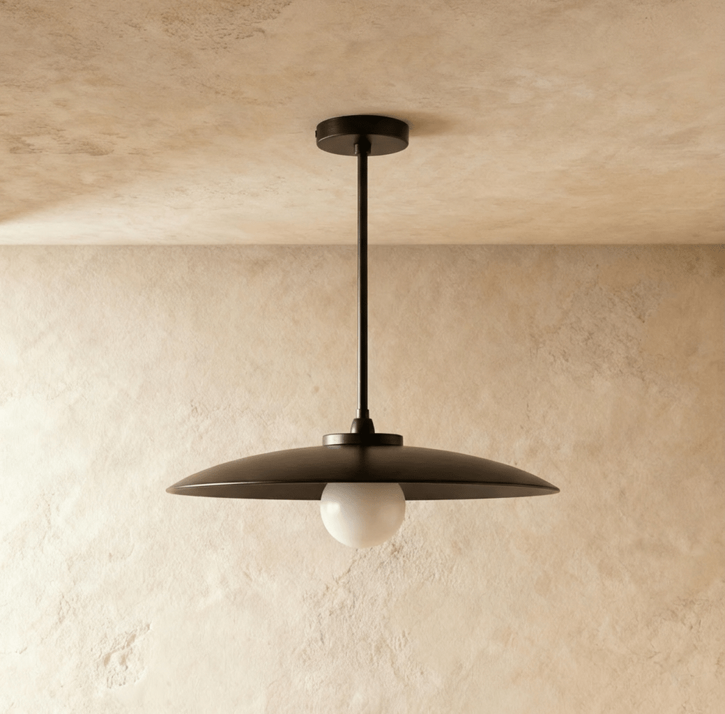 Apsis Metal Pendant Light, glow and light quality close up