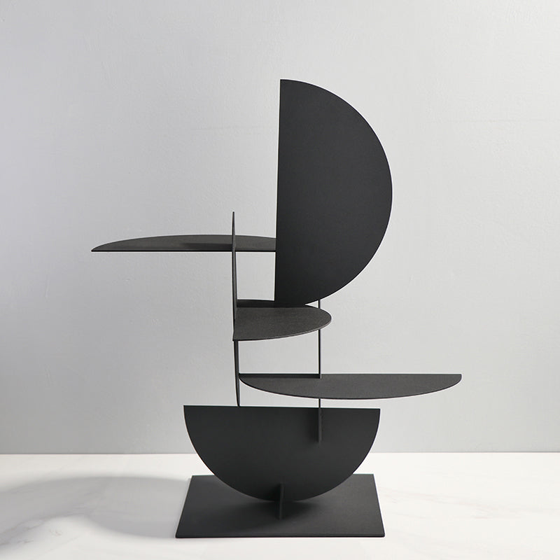 Arc Abstract Metal Sculpture, base and footing detail