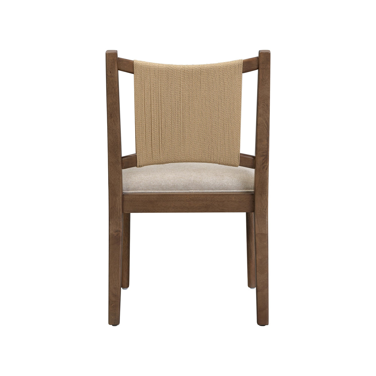 Arched Back Seagrass Dining Chair Medium Brown (Set of 6), front view