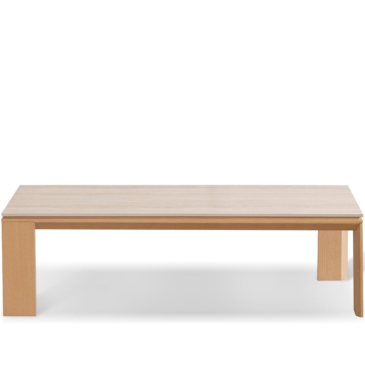Minimalist Ash Wood Veneer Sintered Stone Coffee Table STRING