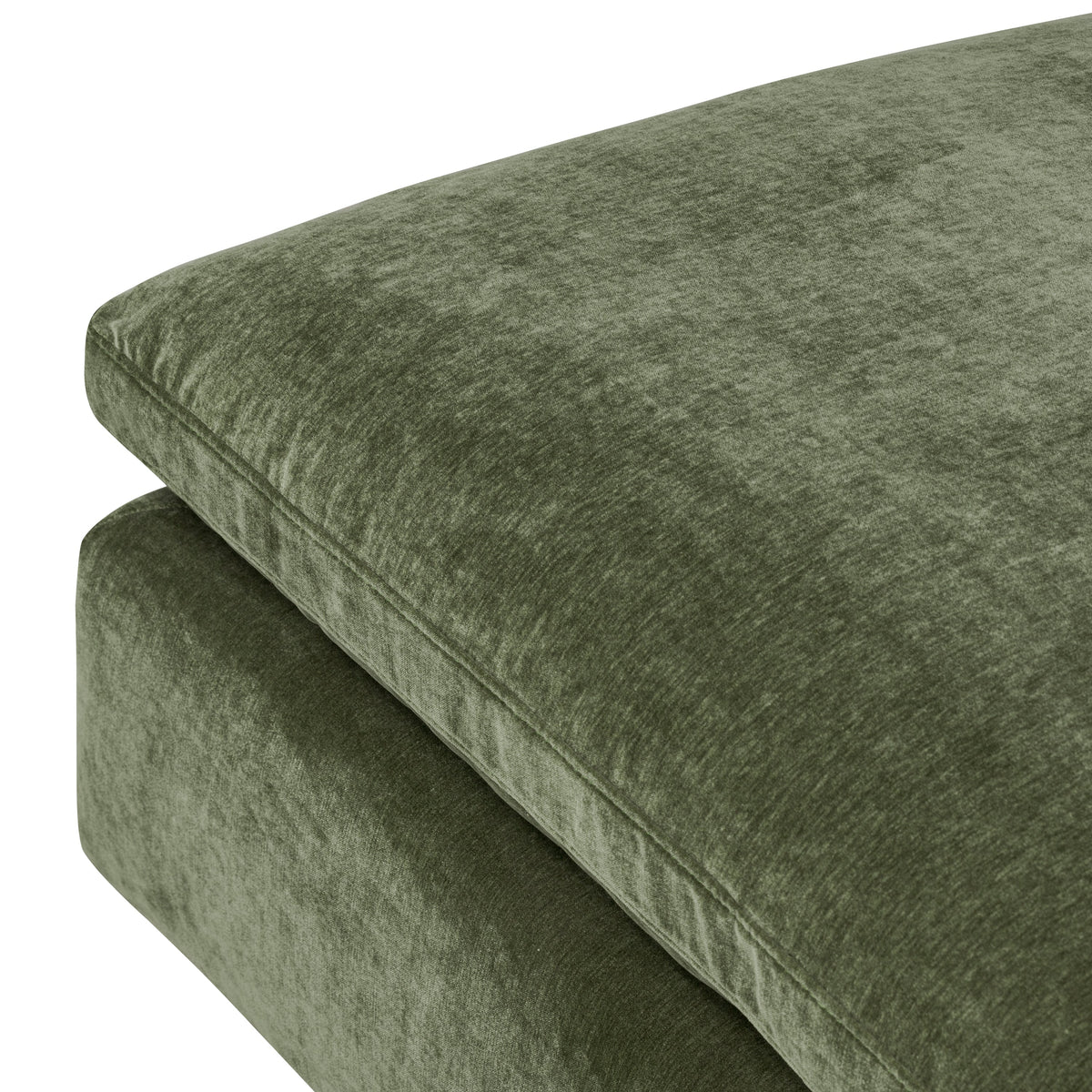 Aspen 3-Seat Modular Sectional in Sagano Green, upholstery weave close up