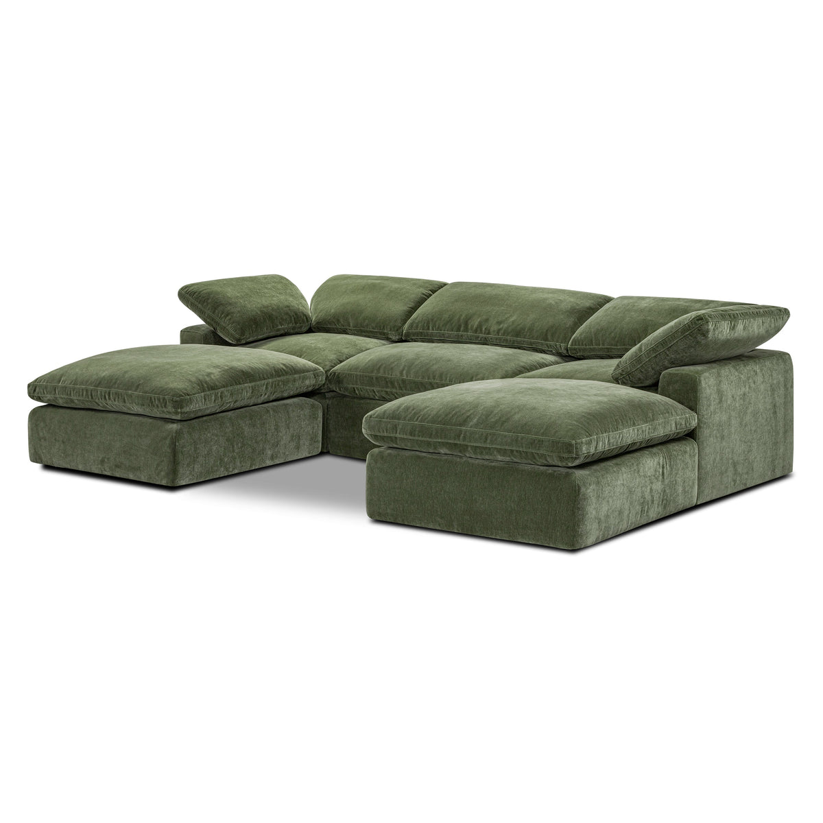 Aspen 5-Seat Modular Double Chaise Sectional, back view