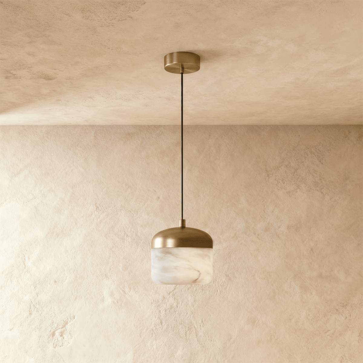 Asta Alabaster Pendant Light, shade and diffuser detail