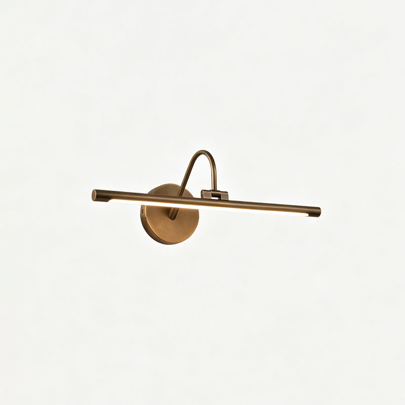 Averton Linear Brass Wall Sconce, shade interior detail