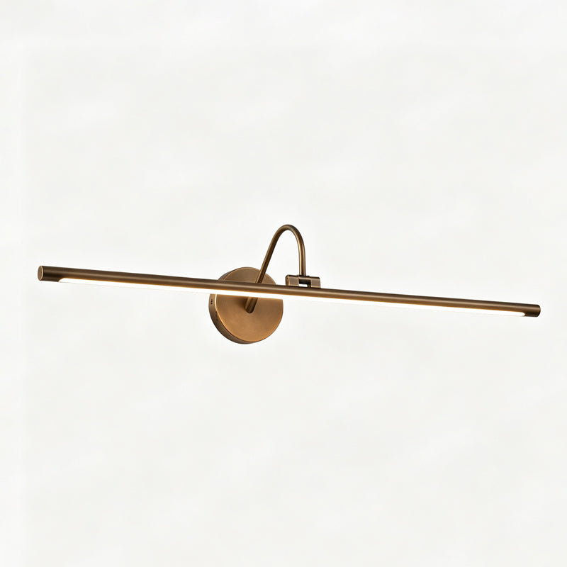 Averton Linear Brass Wall Sconce, second full fixture view