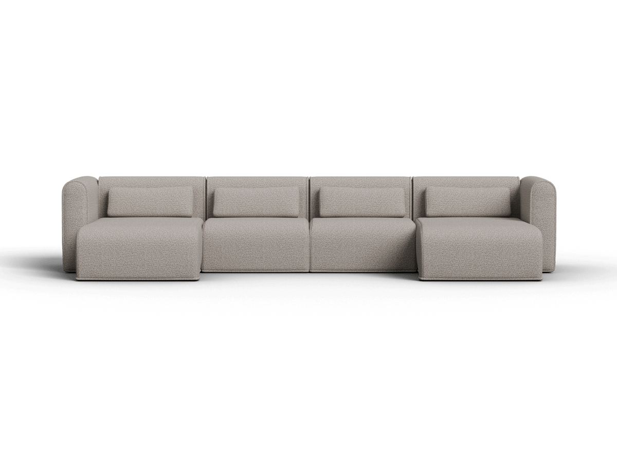 Bangalow Modular Chaise Sofa, upholstery weave close up