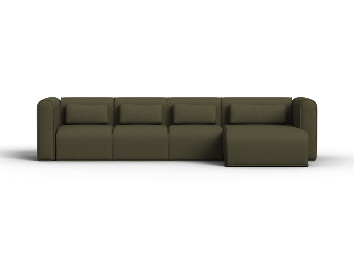 Bangalow Modular Chaise Sofa, second arm and corner detail