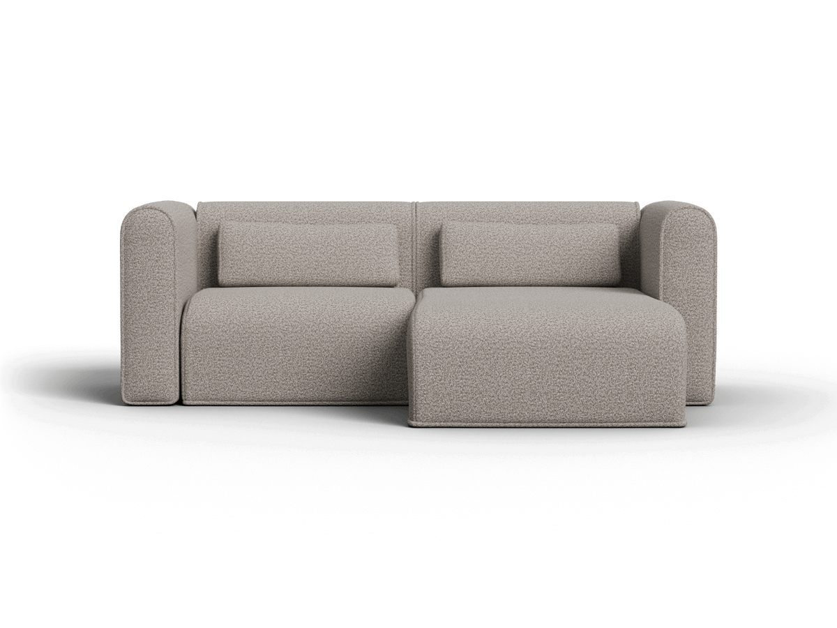 Bangalow Modular Chaise Sofa, styled in a living room