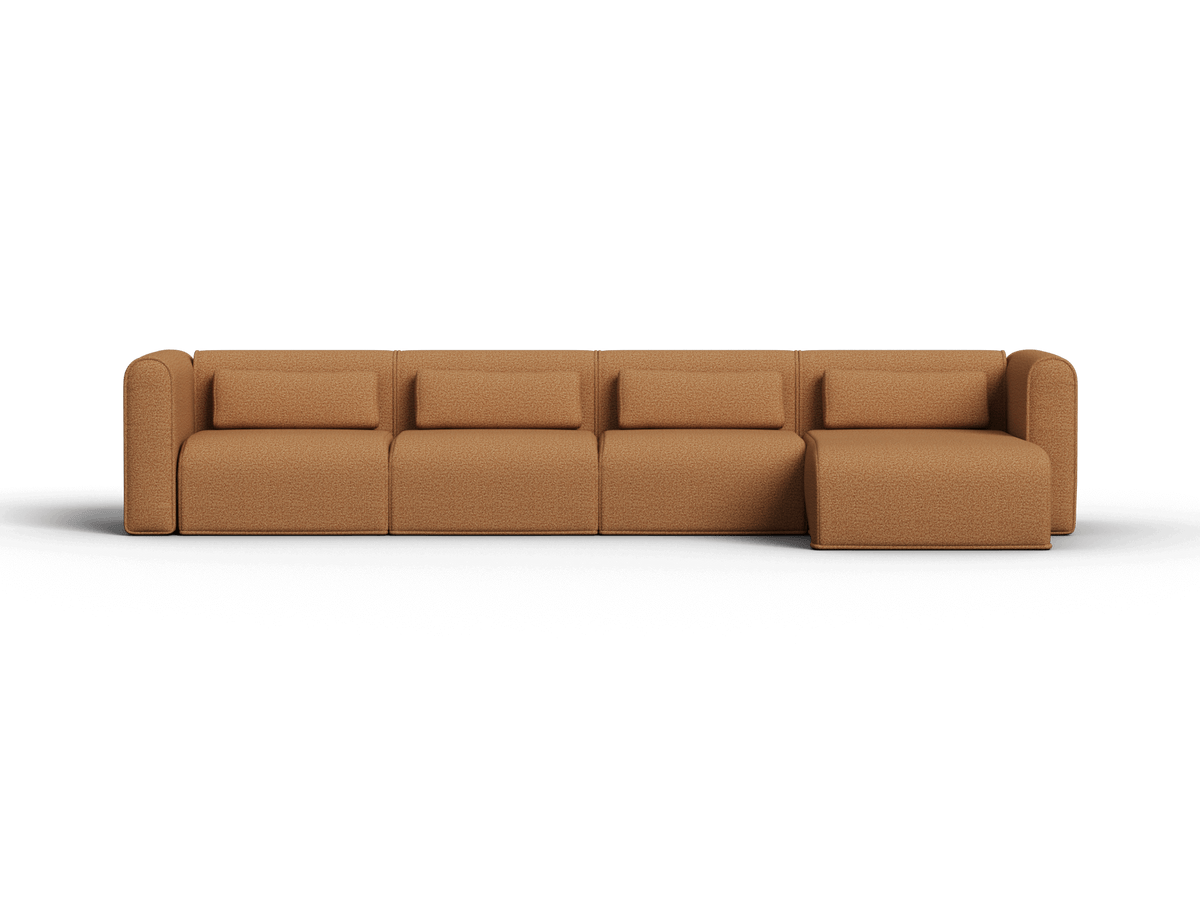 Bangalow Modular Chaise Sofa, seat depth detail
