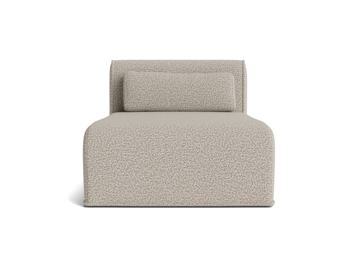 Bangalow Modular Sofa Module, limestone, angled three quarter view
